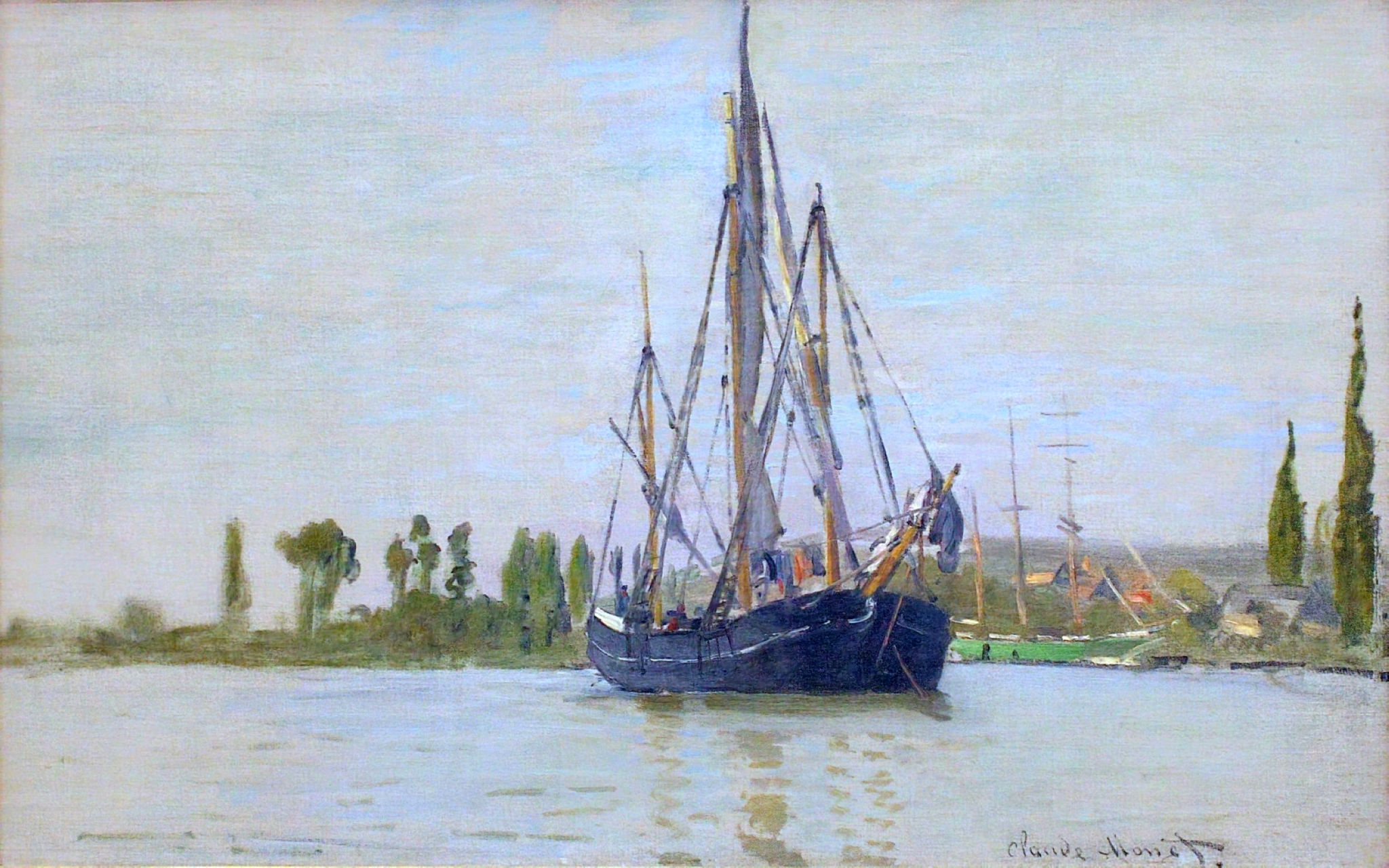 Клод Моне картина Парусник. 1871г
